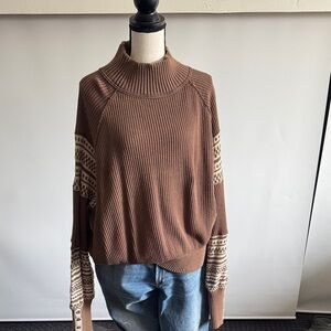 We the Free Brown Thermal Women's  Top